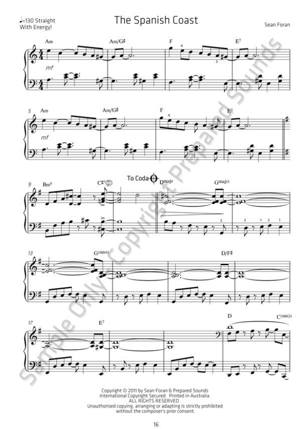 The Spanish Coast for solo piano - PDF - Image 2